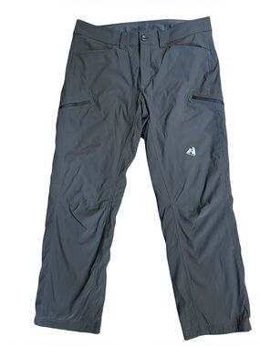 Eddie Bauer Fleece Lined‎ First Ascent Gray Hiking Cargo Pants Size 35 x 30